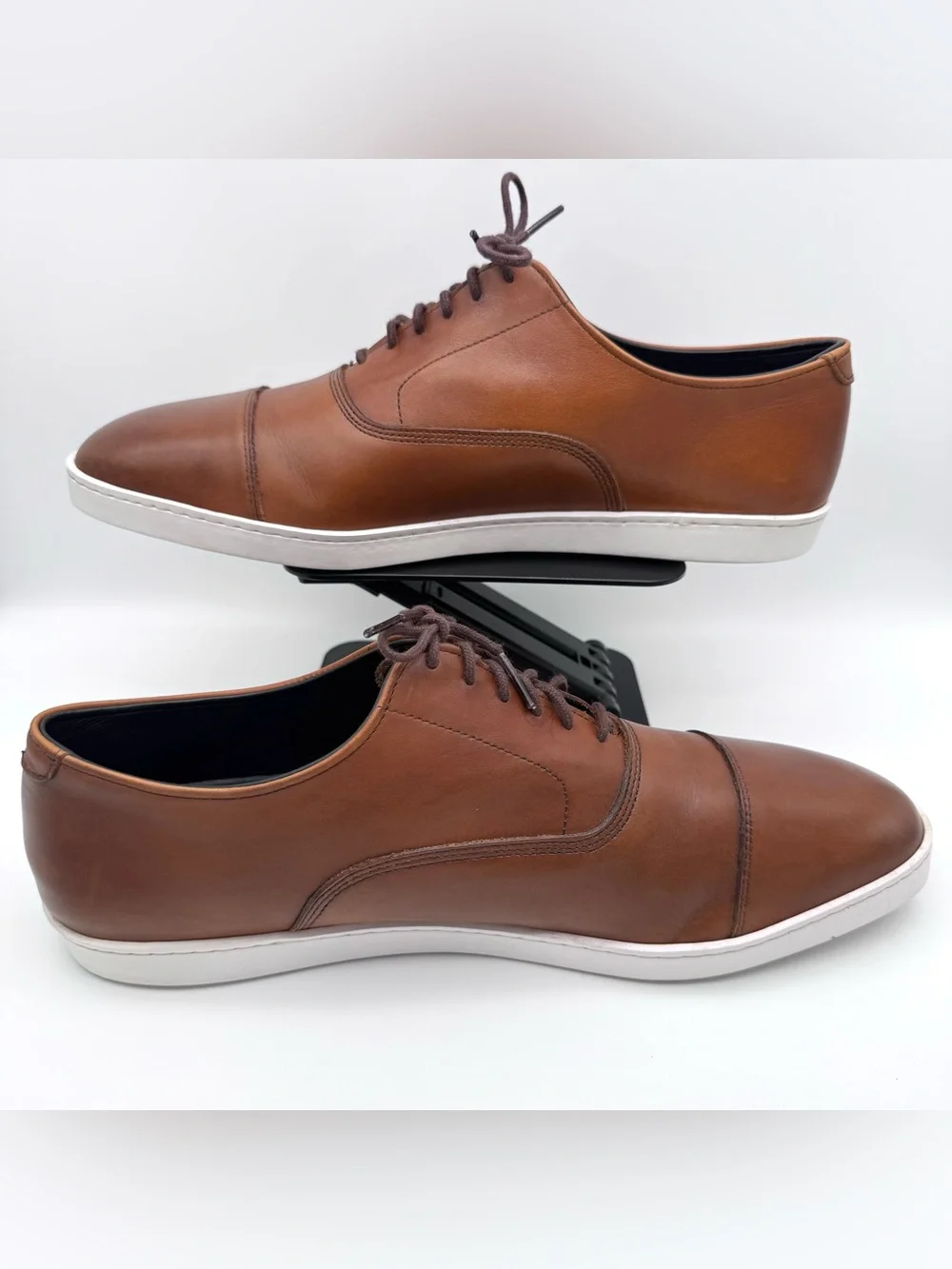 Allen Edmonds Park Avenue Brown Leather Cap Toe Hybrid Dress Shoes Sneakers 11 D